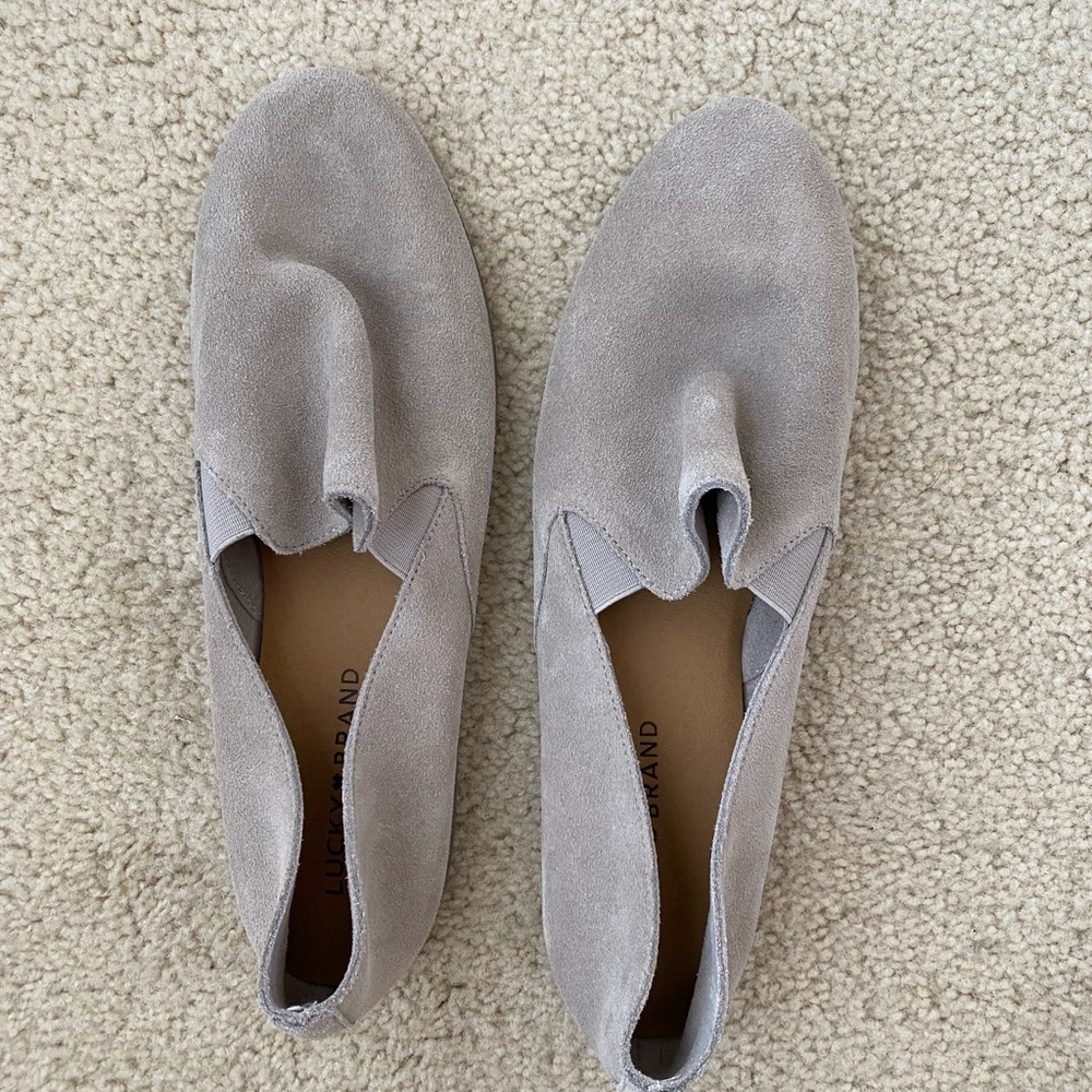 Lucky Brand suede loafers.